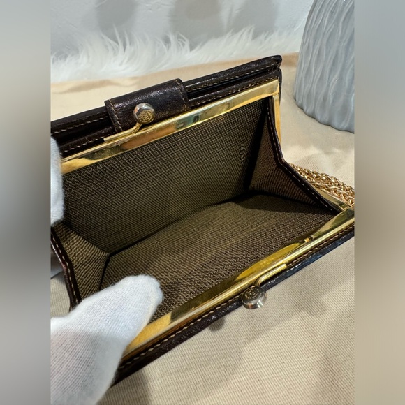 FENDI Zucca Kisslock Compact Wallet $799 - Picture 9 of 13